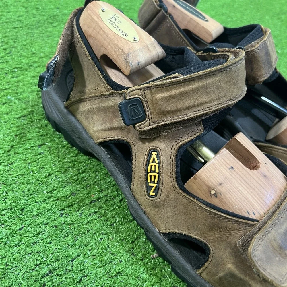 Keen Sandals SZ 13 Targhee III Open Toe Bison Suede Mulch Brown Outdoor Hiking